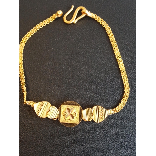 294 - 22ct Asian Gold Bracelet, (child's Bracelet)