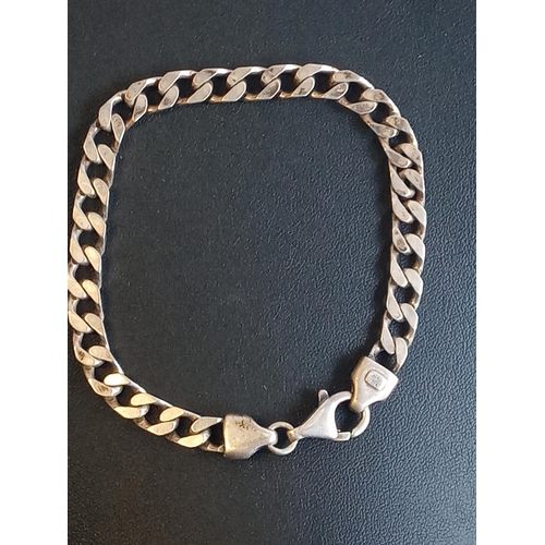 51 - Heavy Silver Curb Bracelet