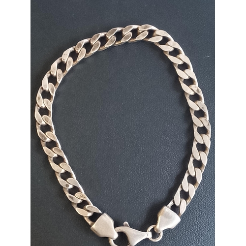 51 - Heavy Silver Curb Bracelet