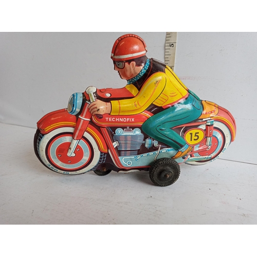 71 - Vintage German Technofix Friction Racing Motorbike