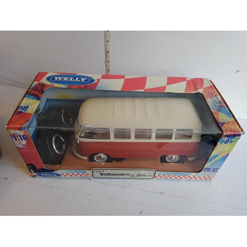 79 - Welly Model 1963 1.16 Scale Remote Control Camper Van in Original Box