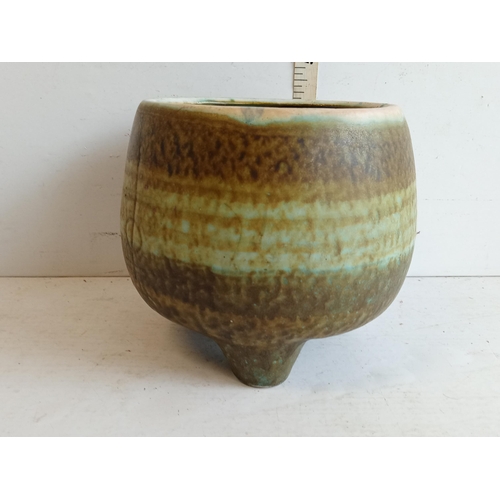 98 - Signed Modernist Studio Tri Footed Pot