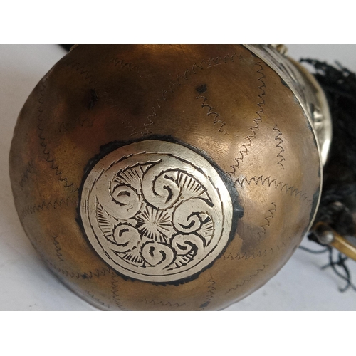 212 - 19th Century Persian Silver Powder Flask, Very Ornate.