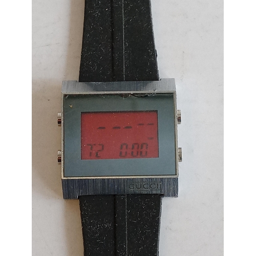 174 - 1970's LCD Digital Gucci Retro Wrist Watch. GWO