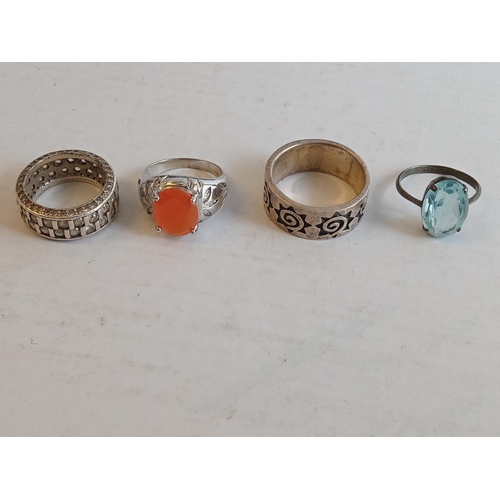 138 - 4 Assorted Silver Rings