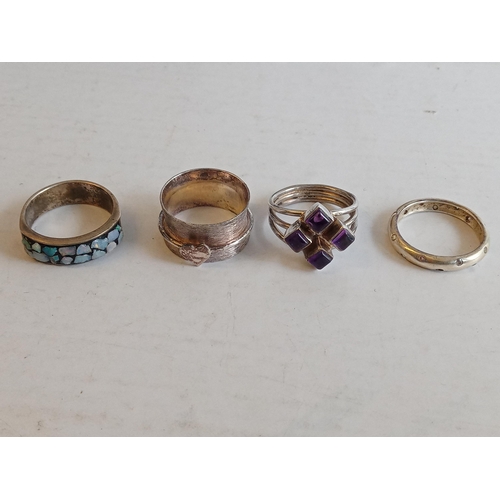 139 - 4 Assorted Silver Rings