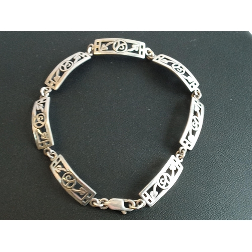 159 - Vintage Art Nouveau Silver Bracelet, 17.86 grams