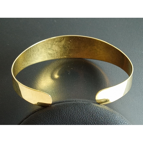 152 - Vintage Silver Gold Guilt Bird Bangle, 8.8 grams