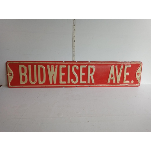 205 - Metal Heavy Gauge Budweiser Sign