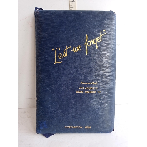 213 - 1937 Lest we Forget Coronation Year Journal