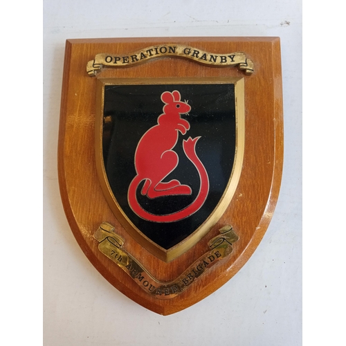 110 - Mounted Regimental Plaque