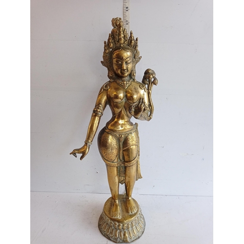 113 - Large Heavy Bronze Goddess