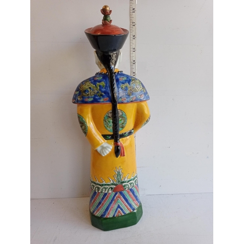 116 - Large Chinese Figure Signed to the Base. Good Quality