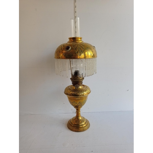 121 - Antique Art Nouveau Oil Lantern, Collection Only