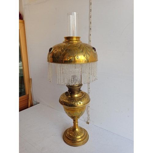 121 - Antique Art Nouveau Oil Lantern, Collection Only