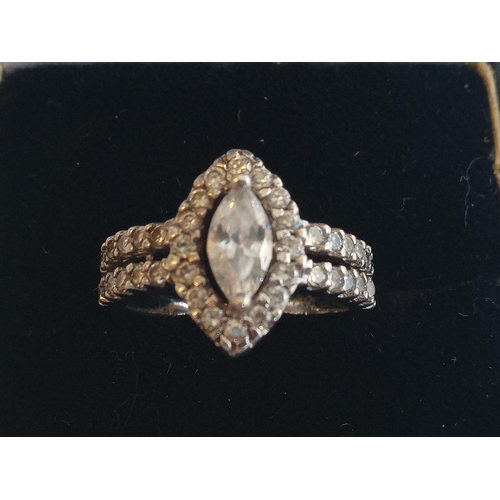 16 - Silver Ring,Boxed size K