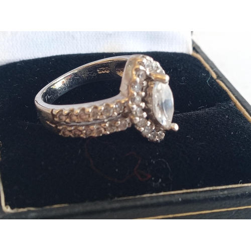 16 - Silver Ring,Boxed size K