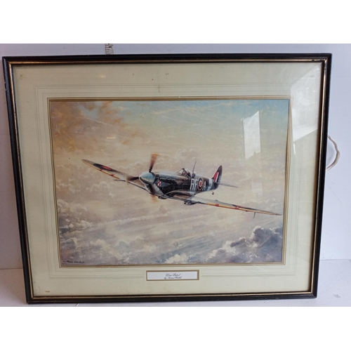 263 - Spitfire Picture, Signed. Collection Only