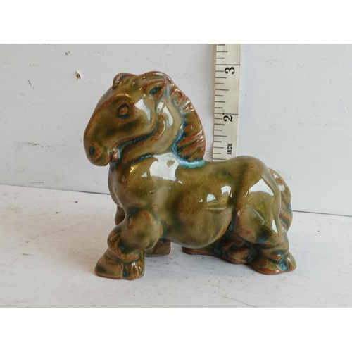 277 - Early Studio Pottery Horse, Signed