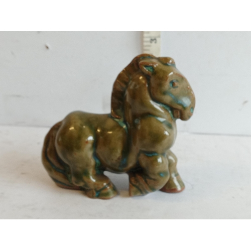 277 - Early Studio Pottery Horse, Signed