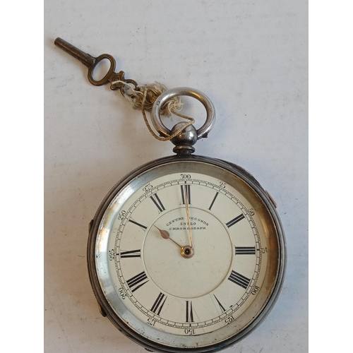 278 - Silver Pocket Watch & Key,