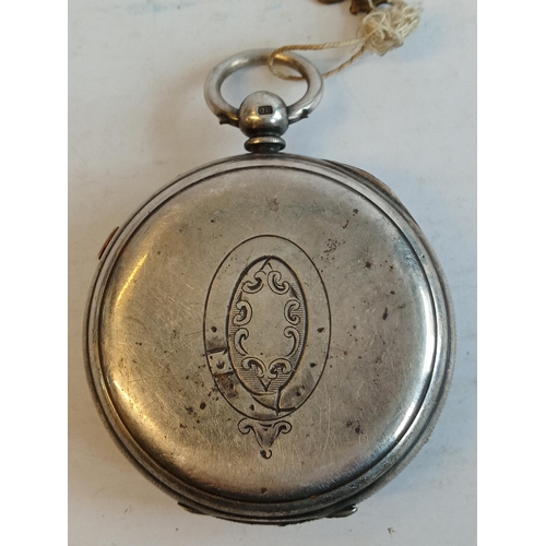 278 - Silver Pocket Watch & Key,