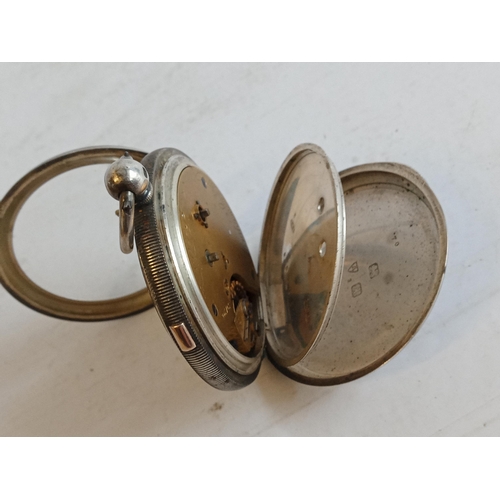 278 - Silver Pocket Watch & Key,