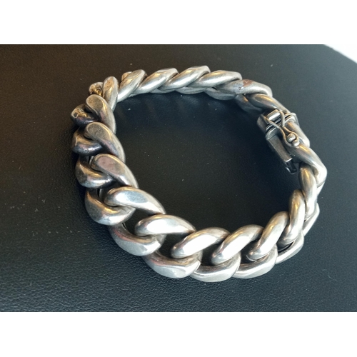 34 - Silver Curb Bracelet ,40.5 grams