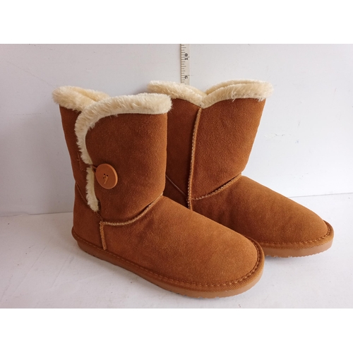 377 - Pair on New Ladies Fur Lined Boots