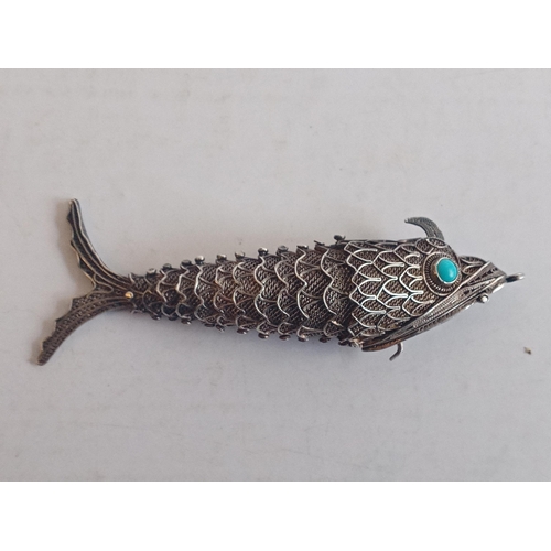 4 - Silver Articulated Vesta Fish