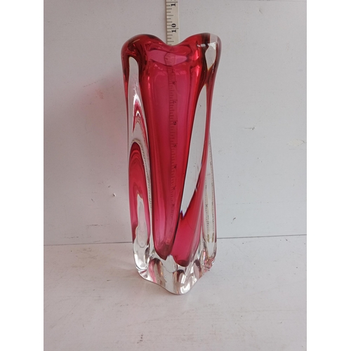 56 - Twisting Murano Glass Vase