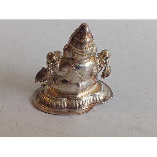 6 - Solid Silver Gnish Indian God Figure