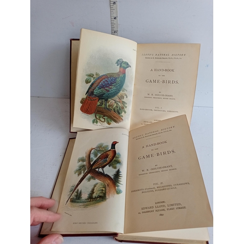 63 - Two Hand Books of Game Birds, WRO Grant 1896 2 Volumes