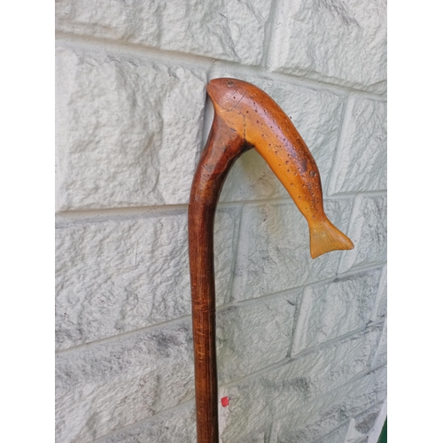 66 - Shepherds Crook with Trout Handle,1950's. Collection Only