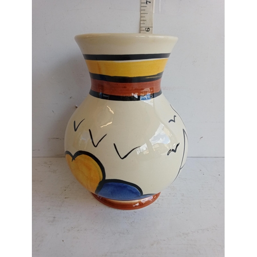 90 - Siltone Pottery Hand Painted Vase, Signed NB