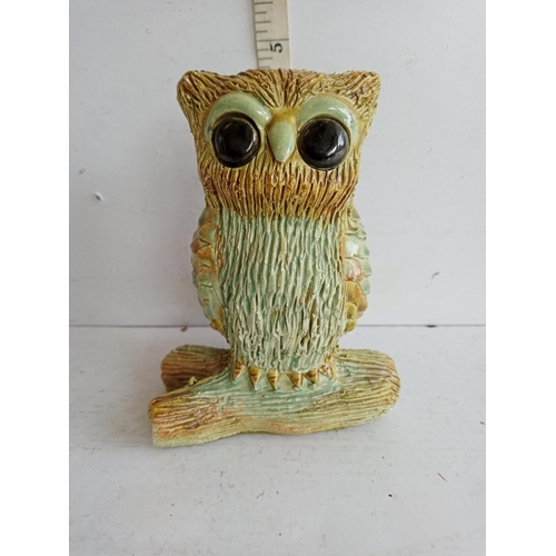 47 - Rare Yare Ware Pottery Owl,( Dragon interest).