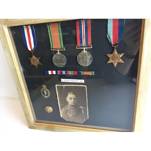 115 - Medal Set with A Leach 1914-1918