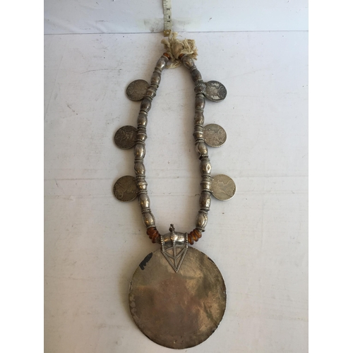 13 - Sterling Silver Oman Necklace with Silver Coins, Stunning Piece