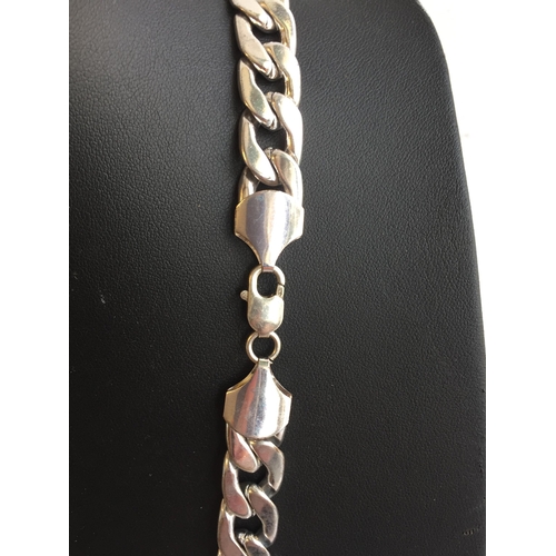 142 - Very Heavy Silver Curb Chain 118.45 Grams