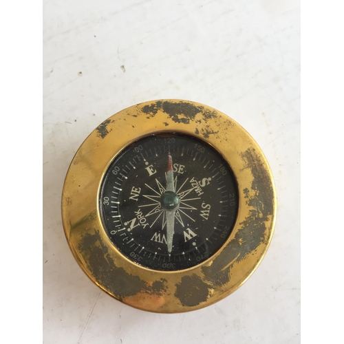 160 - Compass set in Wooden Box