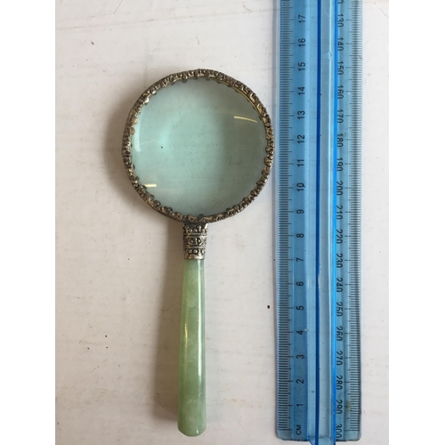 240 - Jade Handle Magnifying Glass