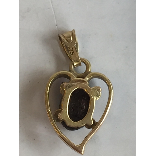 271 - Gold Heart Pendant with Pearl