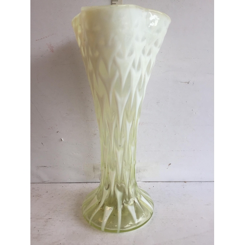 344 - Vaseline Glass Vase