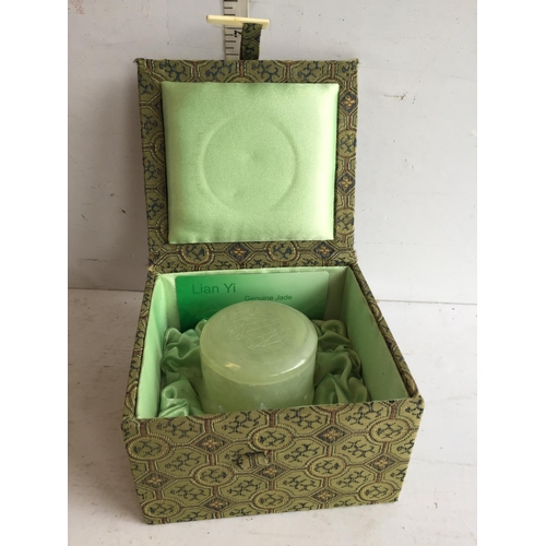 365 - Jade Lidded Pot By Lian yi in Original Fitted case