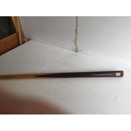 416 - Antique Riley one Piece Snooker Cue in Case. Shipping Unavailable