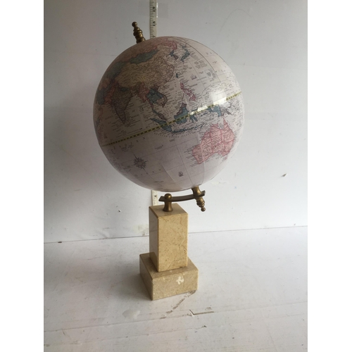 455 - Good Quality Globe on Marble Base