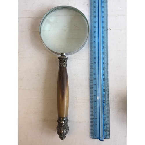 153 - Antique Horn Handle Magnifying Glass