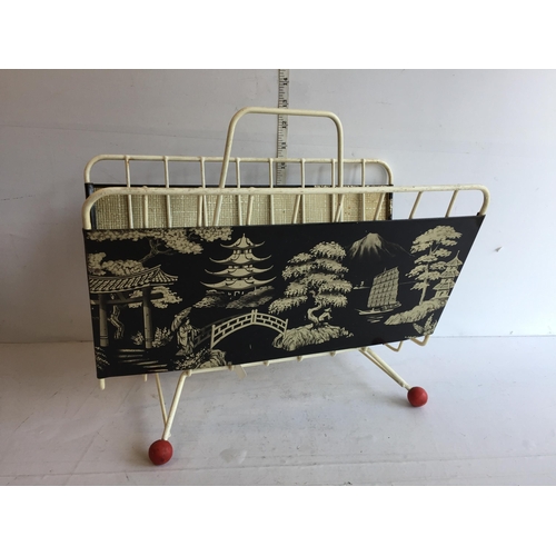 222 - 1970's Magazine Rack. Japanese Design