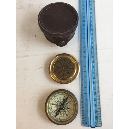 57 - Compass in Leather Case