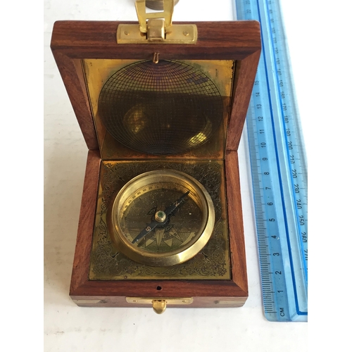 59 - Compass in Wooden Box